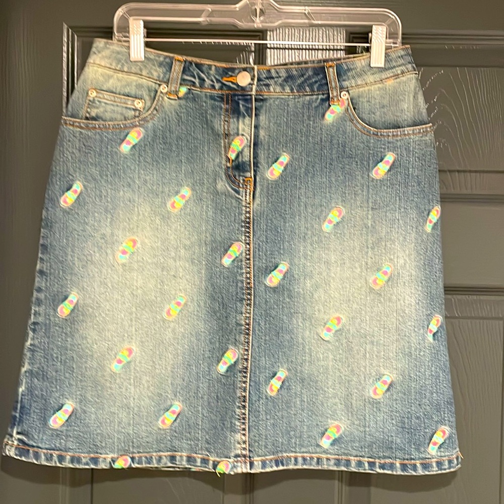SUMMER SALE Vintage Lilly Pulitzer Flip Flop Skirt